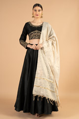 Black Gota Embroidered Lehenga3834 video